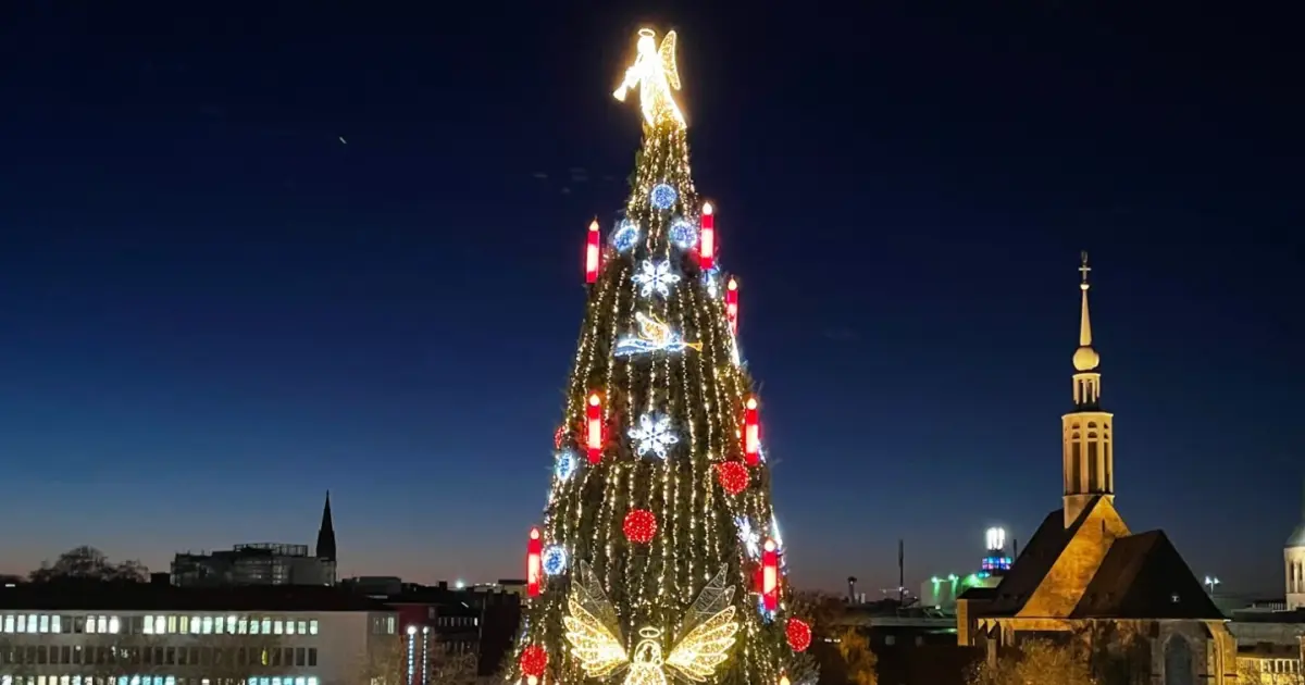 Größter Weihnachtsbaum der Welt wird feierlich erleuchtet dortmund.de