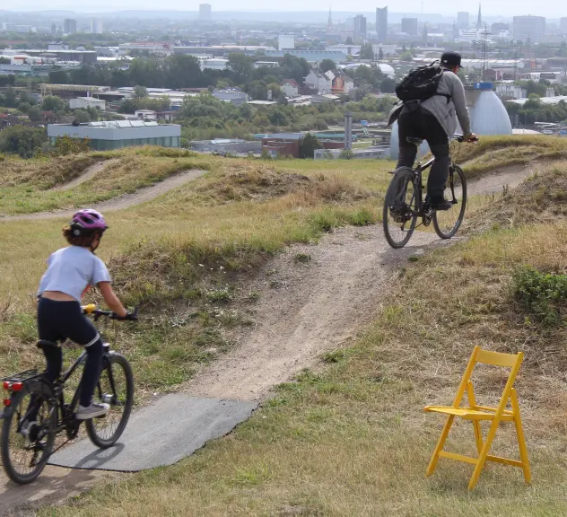 Der Mountainbike-Parcours auf dem Deusenberg bietet Aussichten auf eine einzigartige Kulisse.