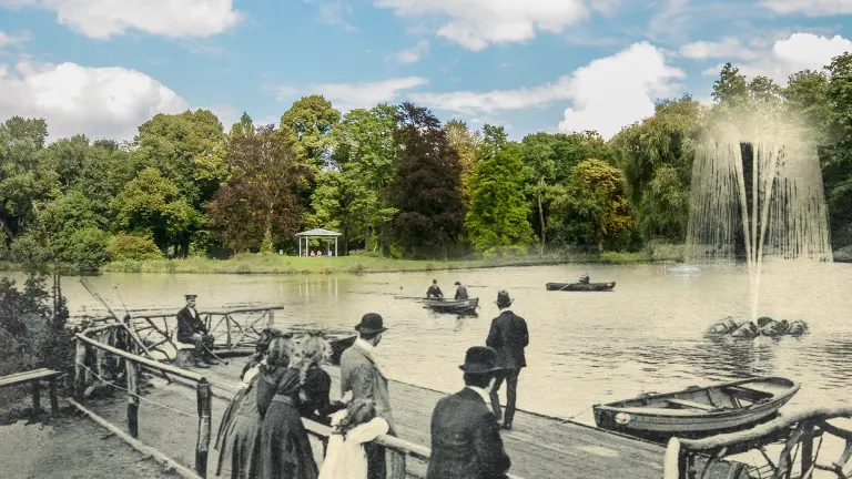 Collage Fredenbaumpark alt und neu