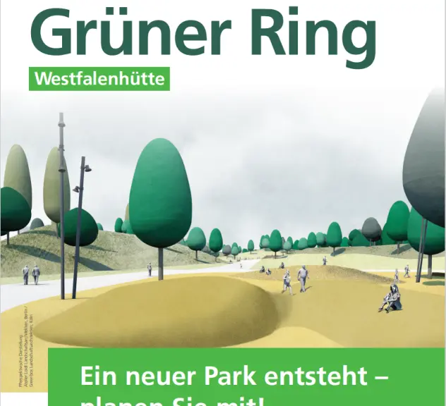 Plakat für den "Grünen Ring" mit der Aufforderung, mitzuplanen