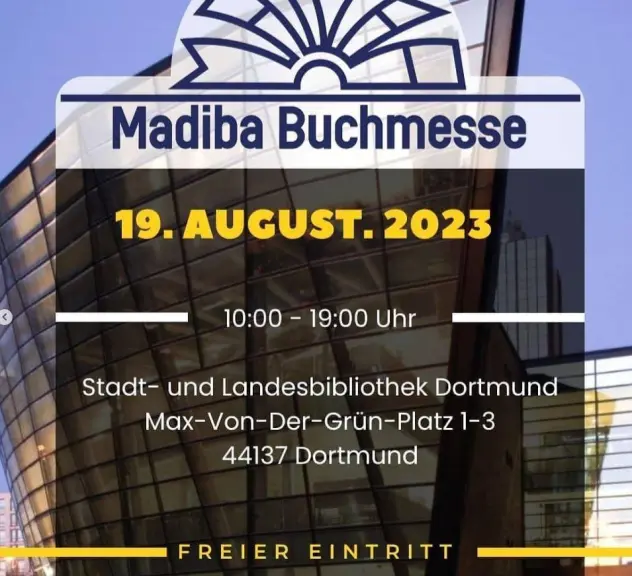 Veranstaltungsplakat "Madiba-Buchmesse"
