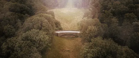 Drohnenbild vom Hauptfriedhof Dortmund