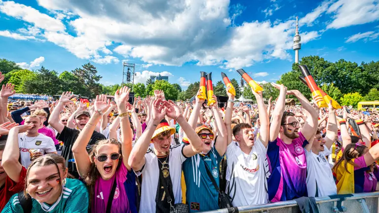 Deutschland-Fans beim Public Viewing im Westfalenpark.