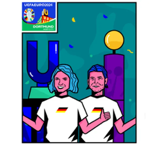 Digitales Dortmund-Sammelbild "Deutschland" mit Annike Krahn und Roman Weidenfeller