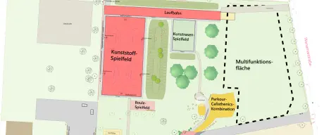 Plan des Geländes der Westhausen-Grundschule